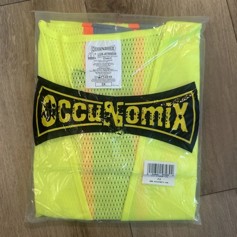 OccuNomix LUX-ATRNSM Classic Mesh Two-Tone Surveyor Safety Vest 3X Class‎ 2 NEW